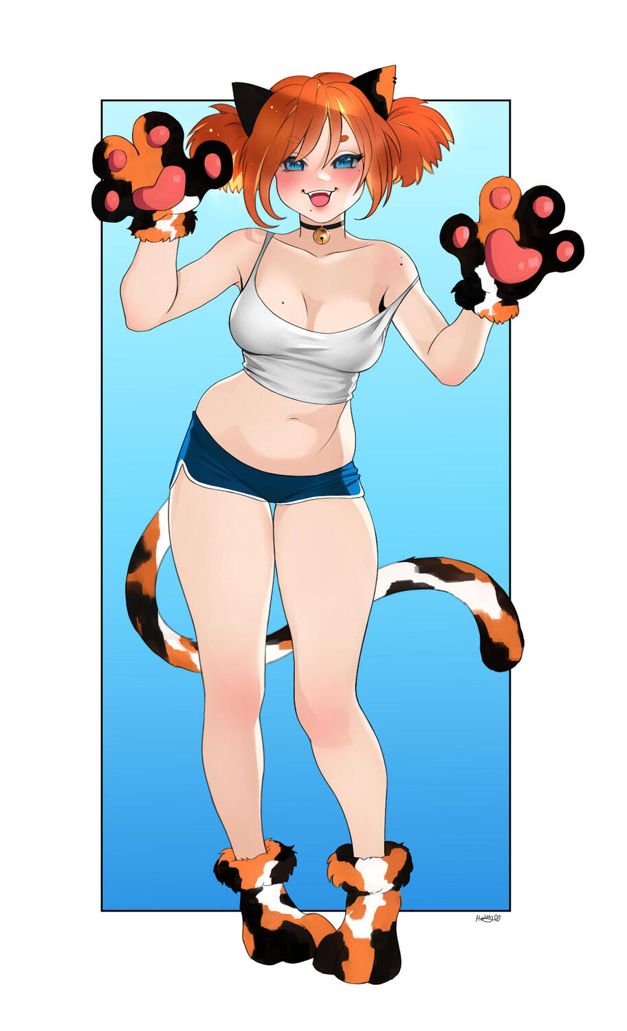 Calico Neko Girl Colored
